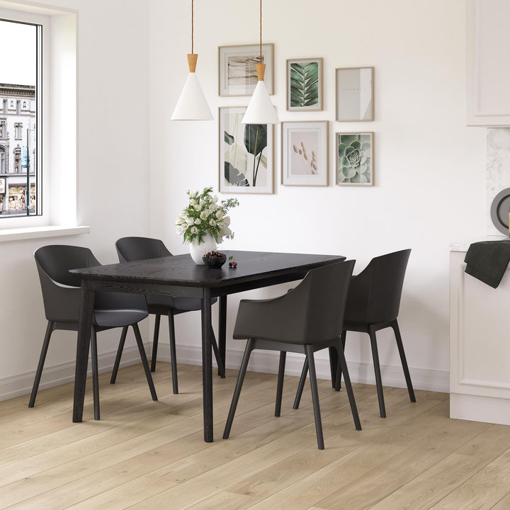 resin dining chairs pack of 2 - Black