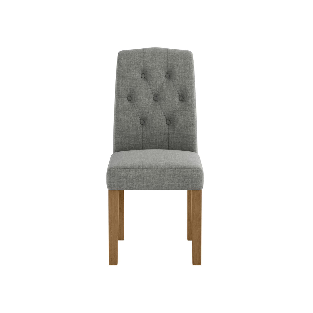 Jane Parsons Upholstered Dining Chair with Solid Wood Frame  -  Dark Gray