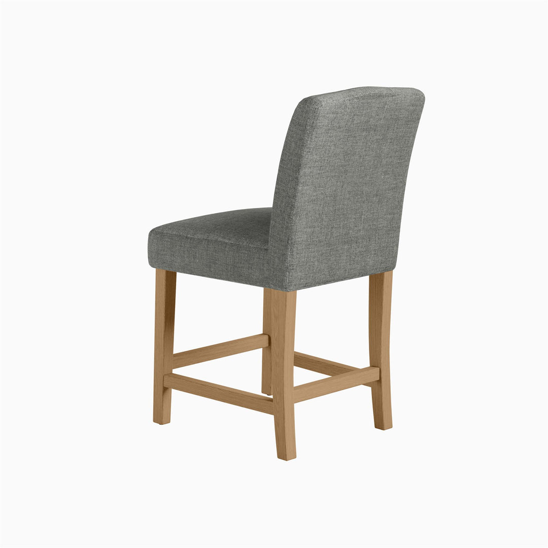 Best Upholstered Counter Stool with Wood Frame -  Dark Gray