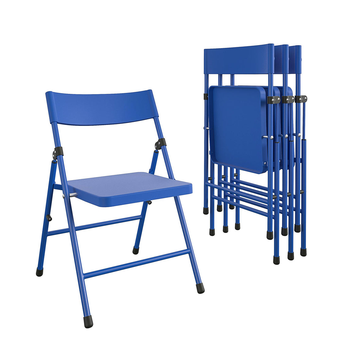 Kids plastic pinch-free folding chair -  Blue 