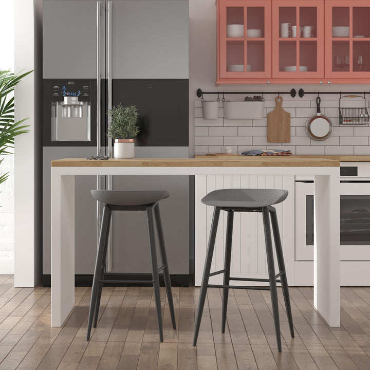 set of 2 counter stools - Charcoal - 2-Pack