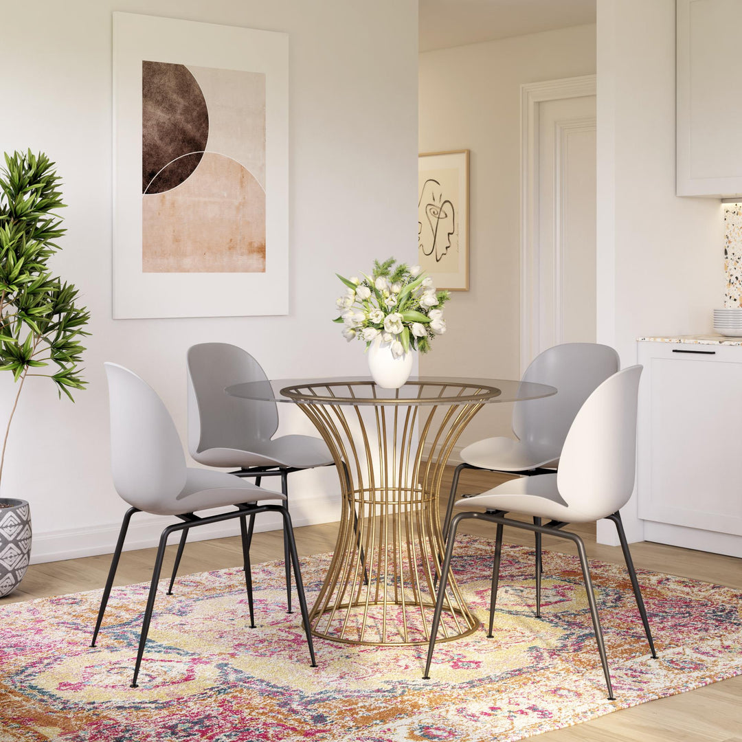 Resin Patio Chairs - Light Gray