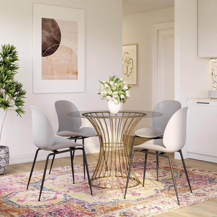 Resin Patio Chairs - Light Gray