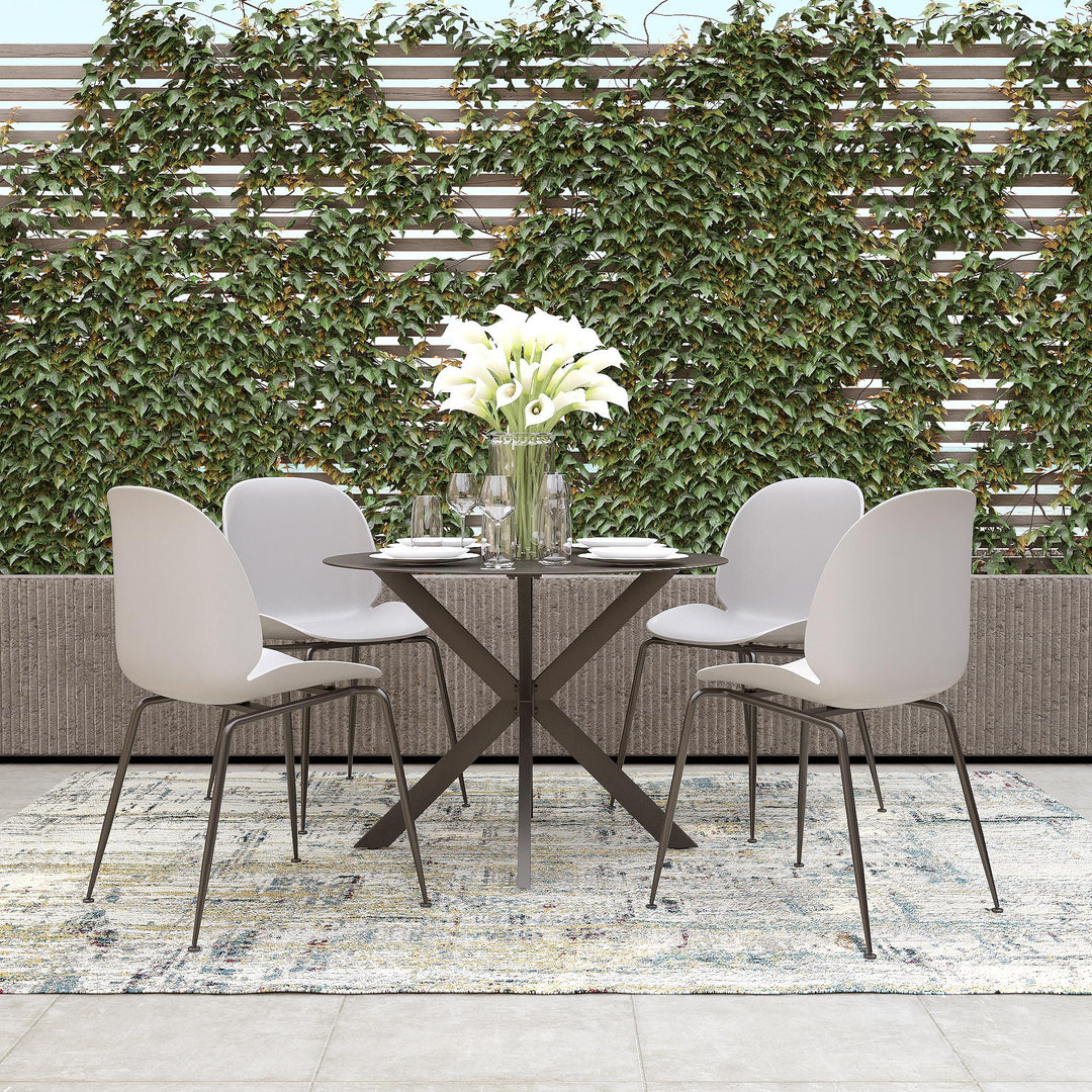 outdoor resin dining chairs - Light Gray
