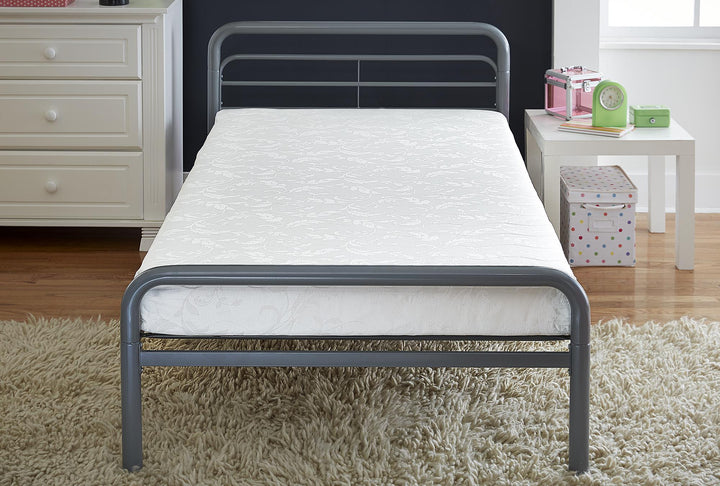 Value 6 Inch Twin Polyester Filled Mattress with Jacquard Cover - White - Twin