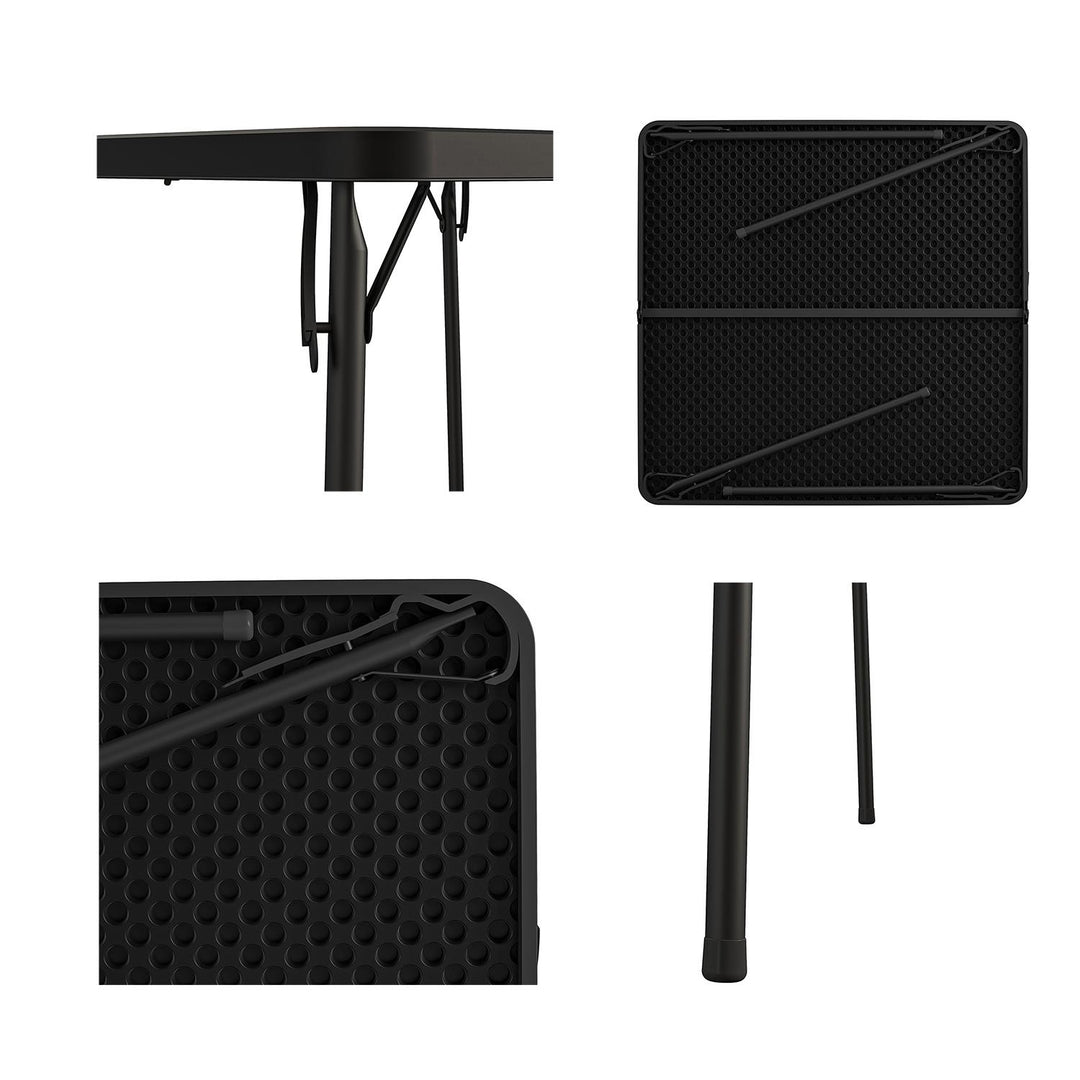 Adjustable height card table - Black