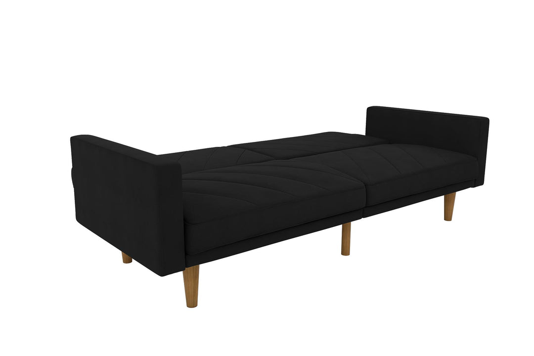 split-back reclinable futon - Black