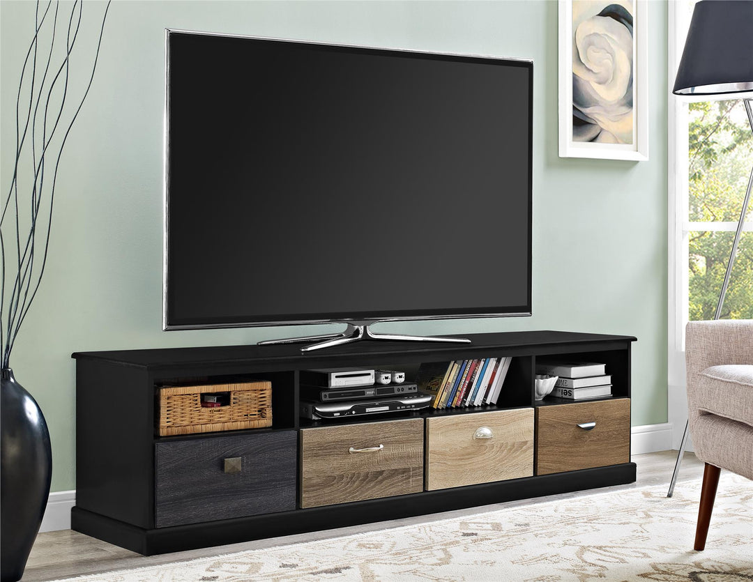 TV Console with drawers - Black