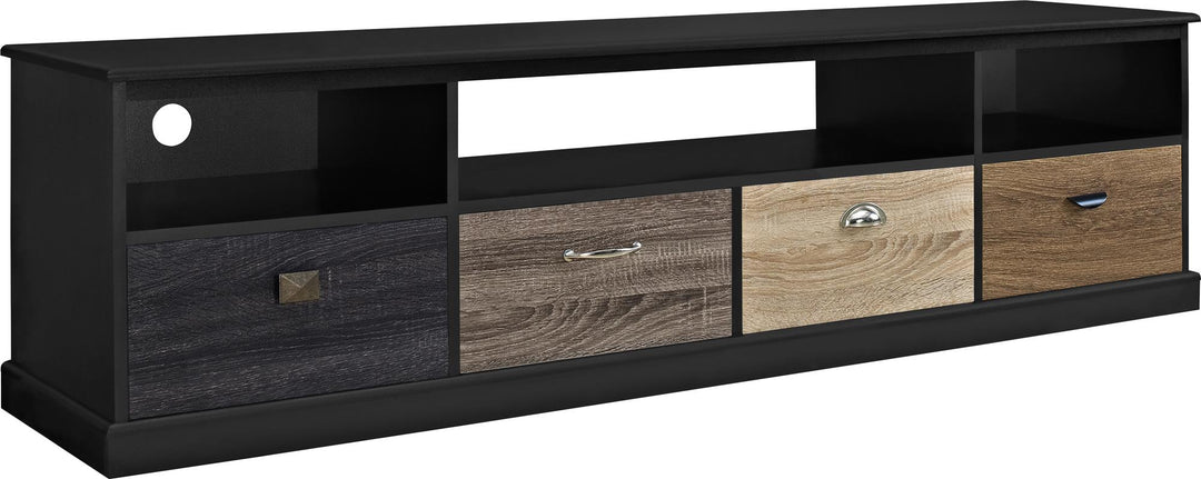 TV Stands with multicolored drawers - Black