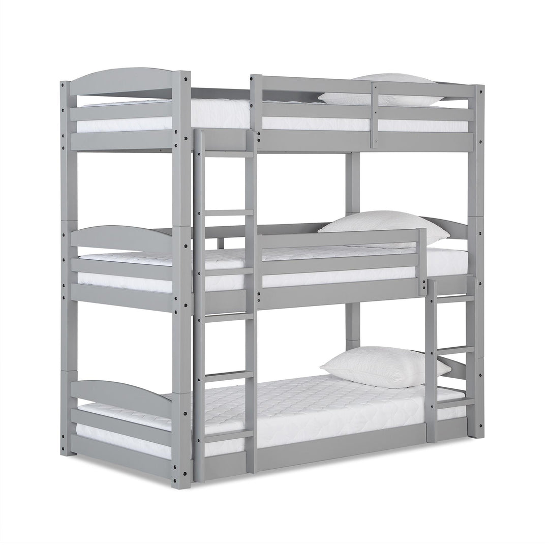 three twin beds - Gray