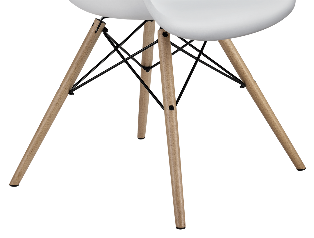 Vintage style molded chair -  White