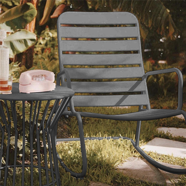Roberta Outdoor/Indoor Rocking Chair - Charcoal