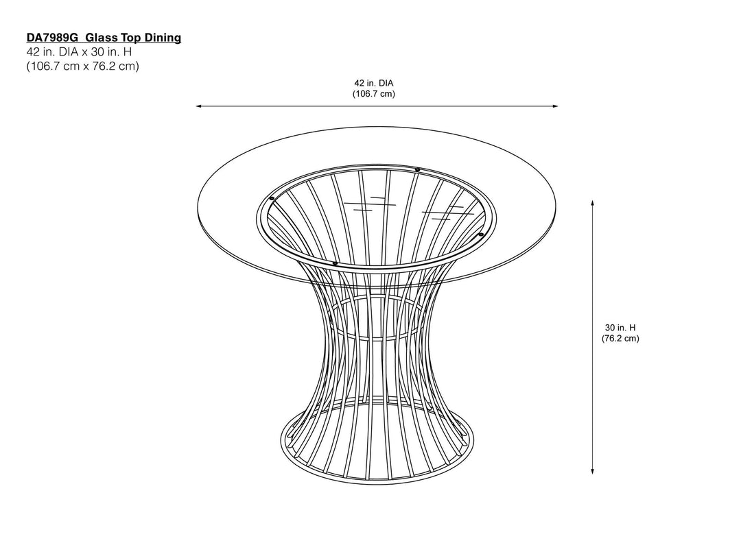 Stylish glass dining table online -  Brass