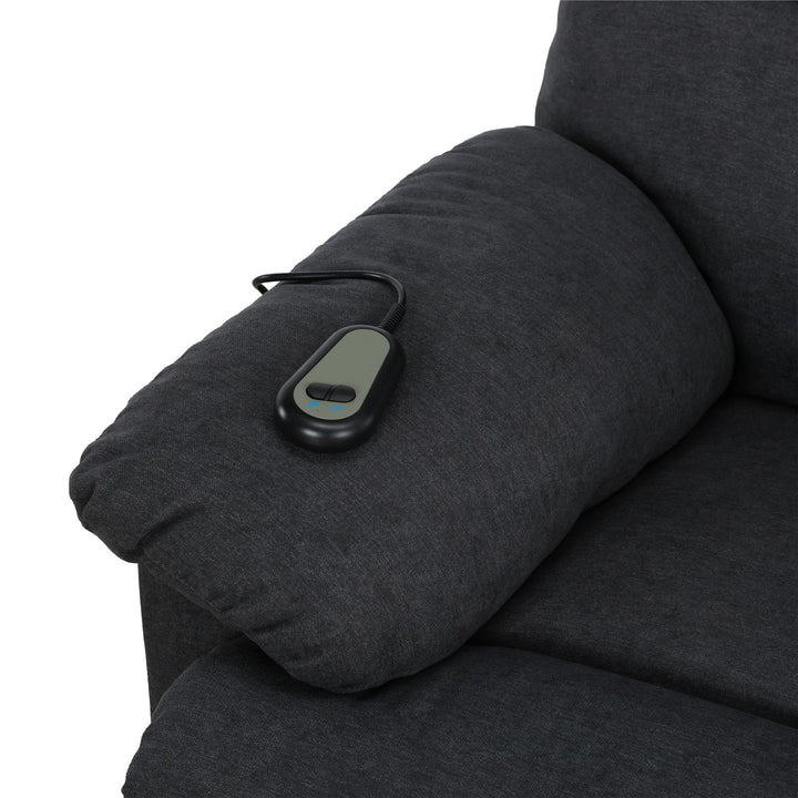 Upholstered Recliner with Power Lift -  Charcoal