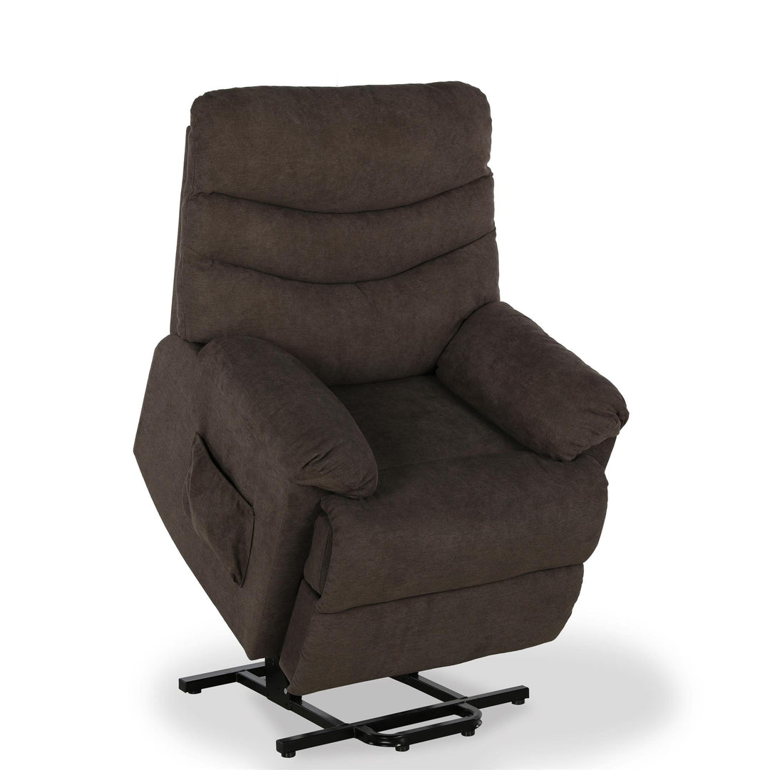 Remote Control Power Lift Recliner -  Brown