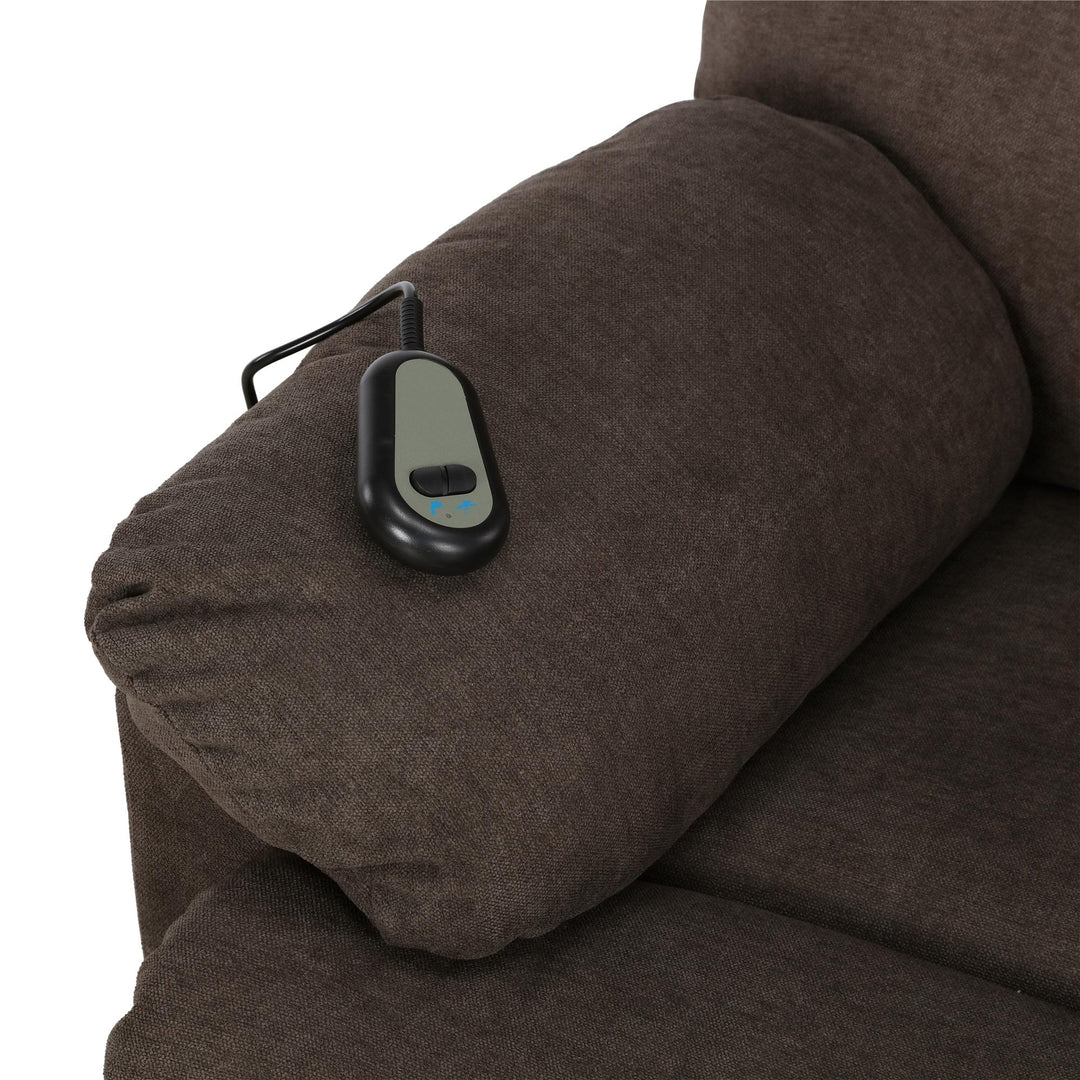 Upholstered Recliner with Power Lift -  Brown