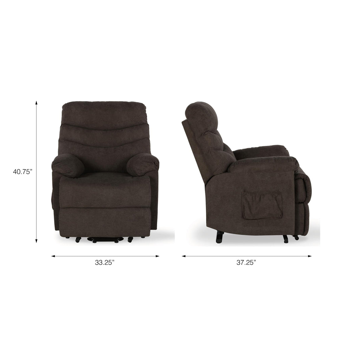 Sanders Remote Control Recliner Chair -  Brown