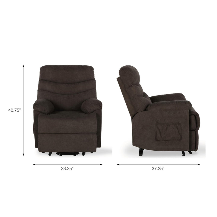 Sanders Remote Control Recliner Chair -  Brown