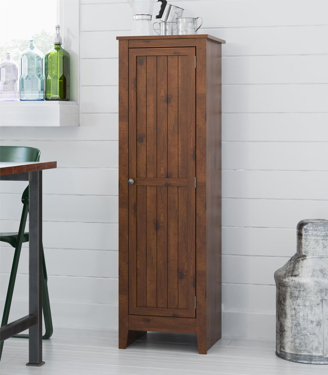 Milford 60 Inch Storage Pantry Cabinet -  Old Fashion Pine