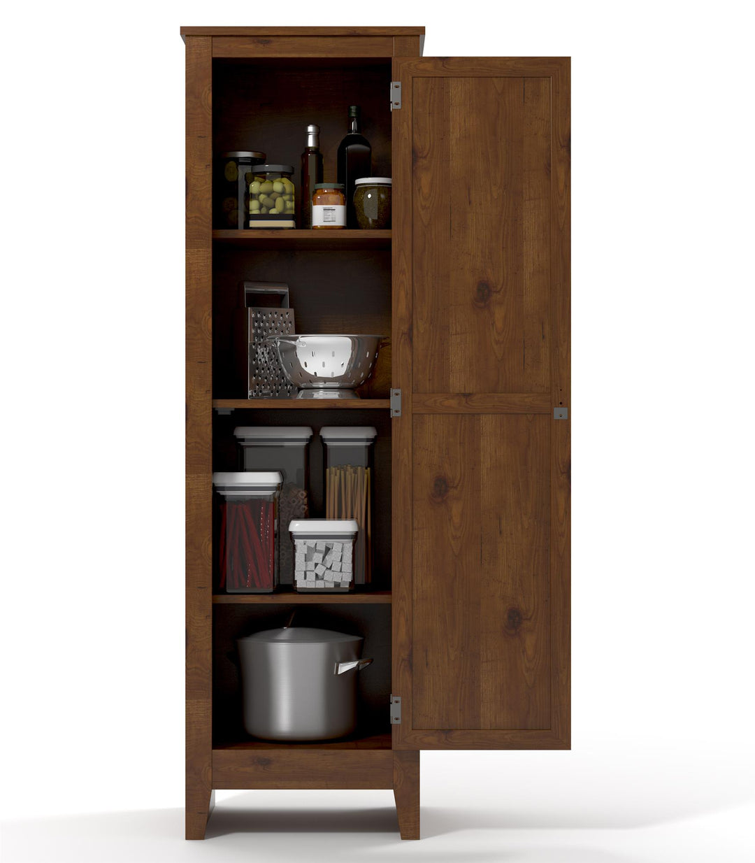 Single Door Storage Cabinet for Pantry -  Old Fashion Pine
