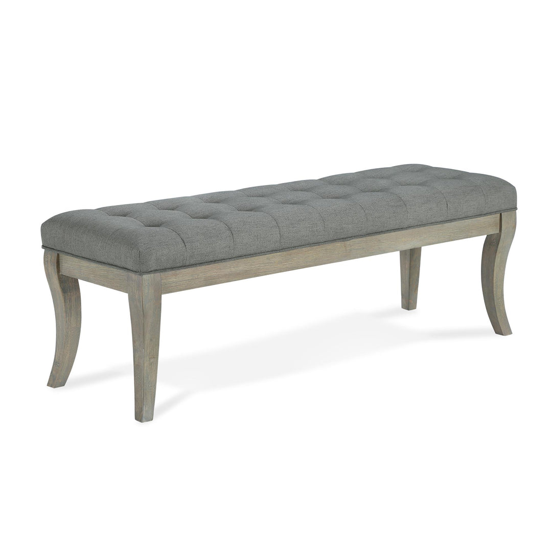 Theodore design cushioned seating bench -  Taupe