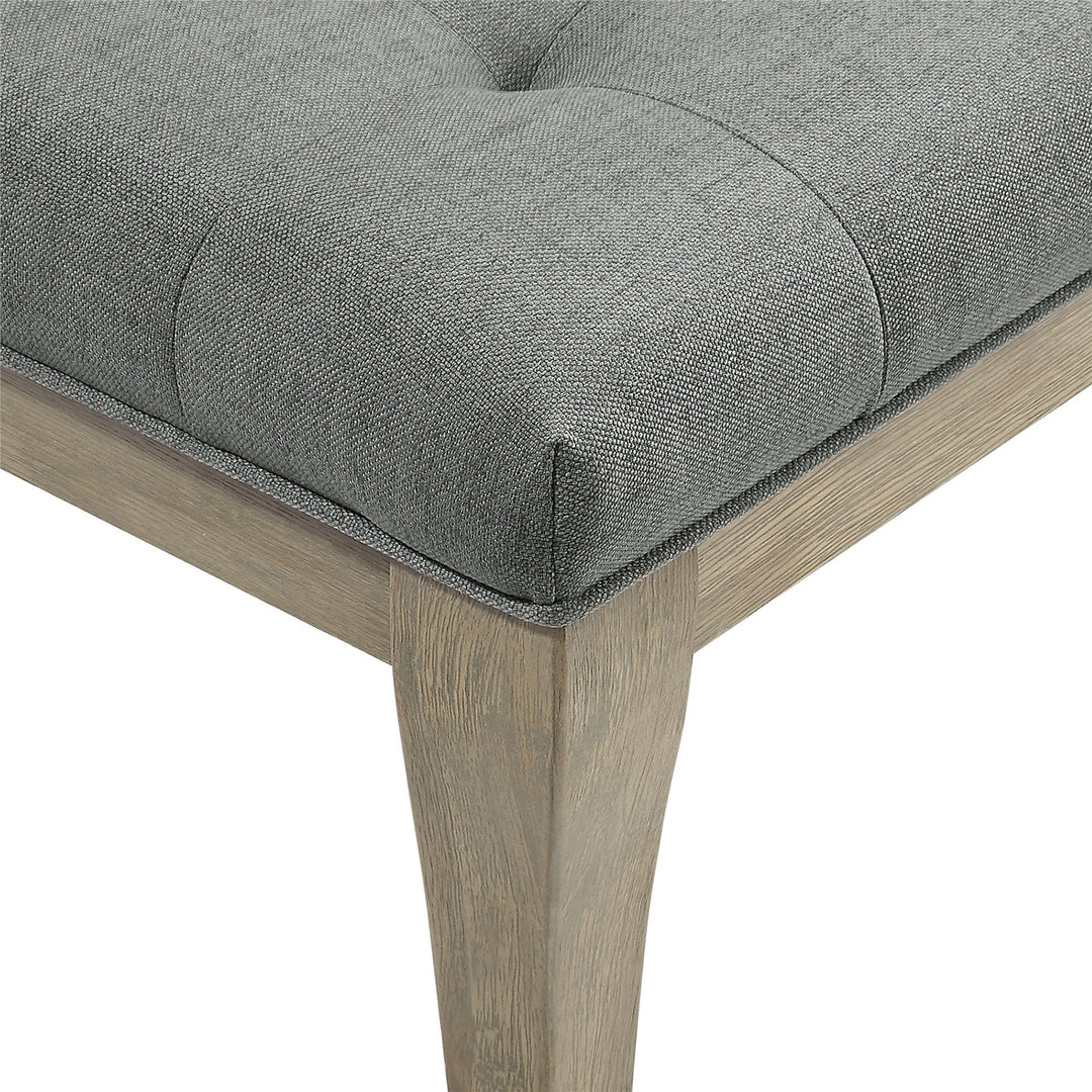 Home decor wooden bench with cushion -  Taupe