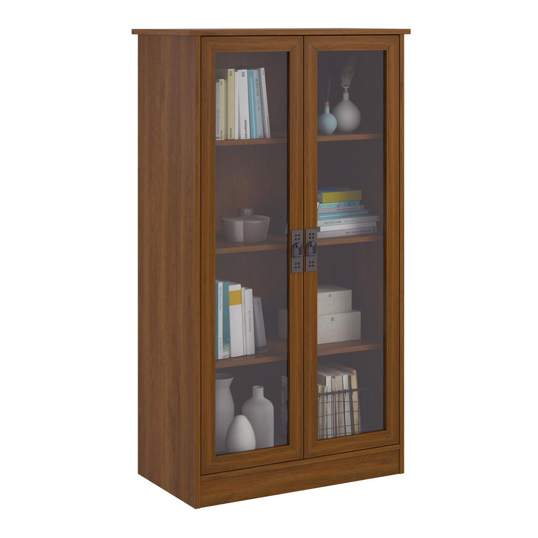 Quinton Point Bookcase: Stylish 4 Shelf Organizer -  Brown Oak