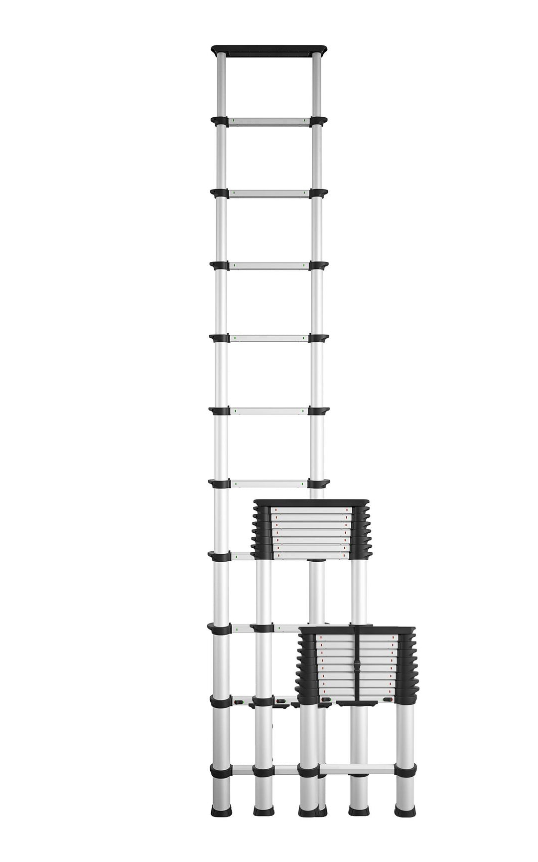 Versatile height ladder  - Aluminum/Black - 14ft 