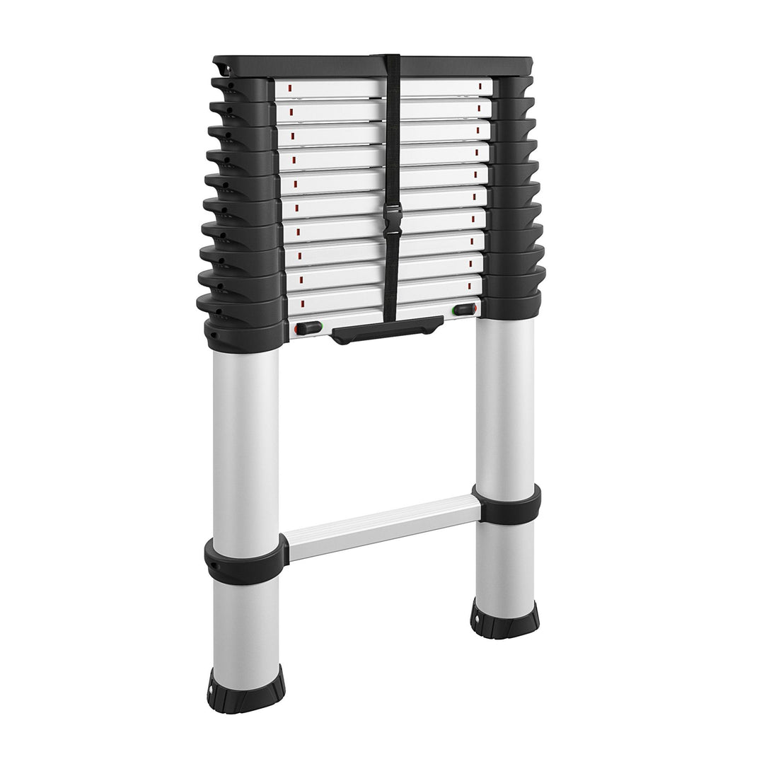 Portable extendable ladder  - Aluminum/Black - 16ft