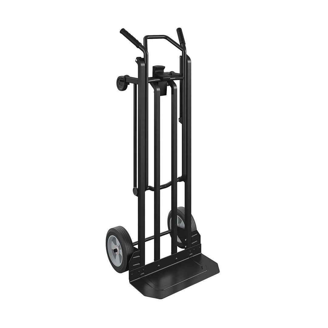 Steel 2 in 1 Hand Truck with 800 lb Weight Capacity  -  Black / blue