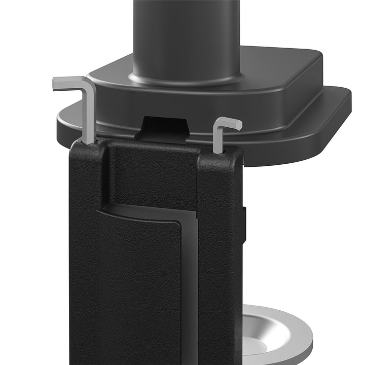 Dual monitor arm with clamp -  Black 
