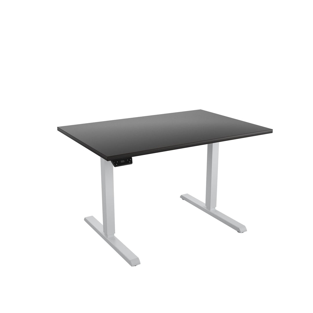 Sit and Stand 48 Inch Adjustable Height Pro-Desk with LED Control Panel  -  Espresso - 4’ Straight