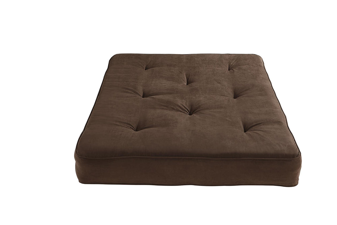 8 Inch Independently Encased Coil Futon Mattress with High-Density Foam - Tan - Full