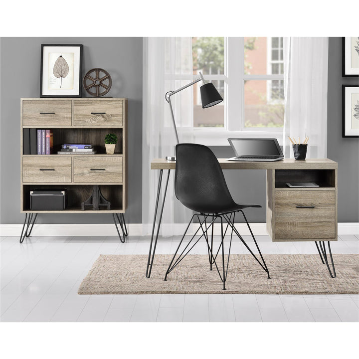 Stylish Landon workspace -  Distressed Gray Oak