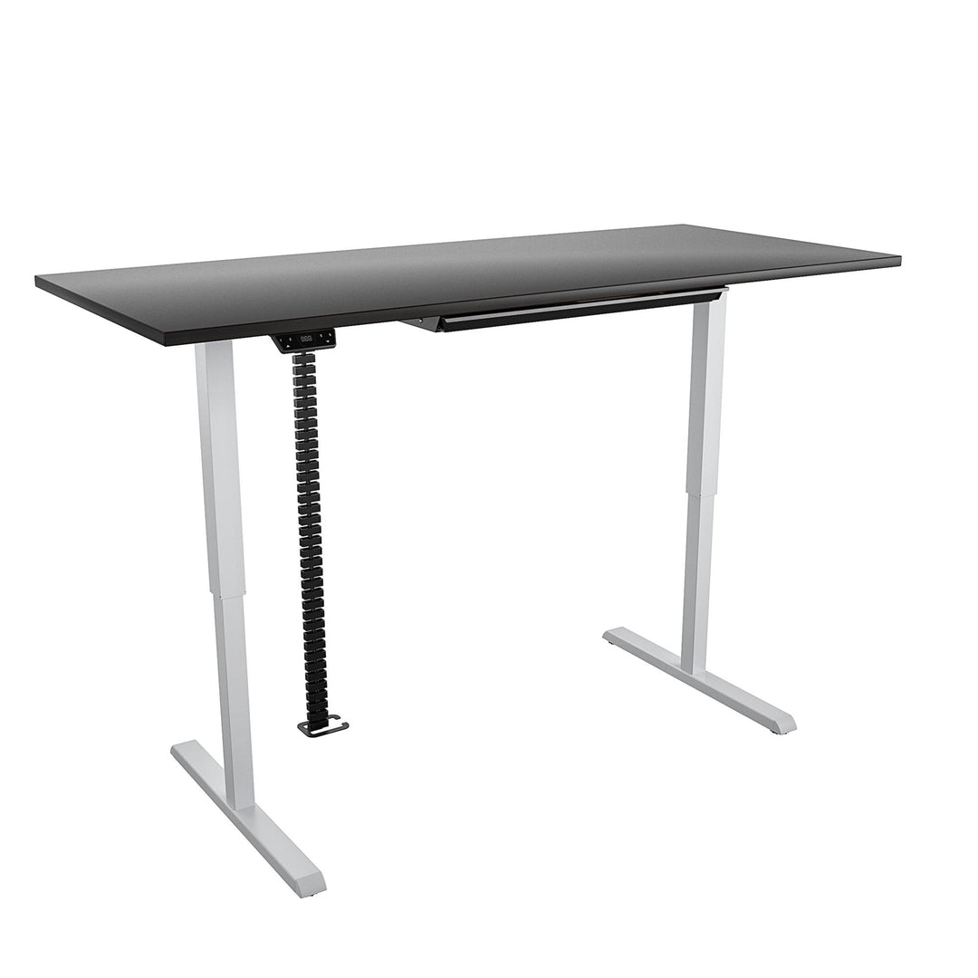 Professional Sit and Stand Adjustable Height Pro-Desk with Pull-Out Drawer - Espresso - 6’ Straight