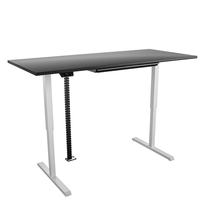 Professional Sit and Stand Adjustable Height Pro-Desk with Pull-Out Drawer - Espresso - 6’ Straight