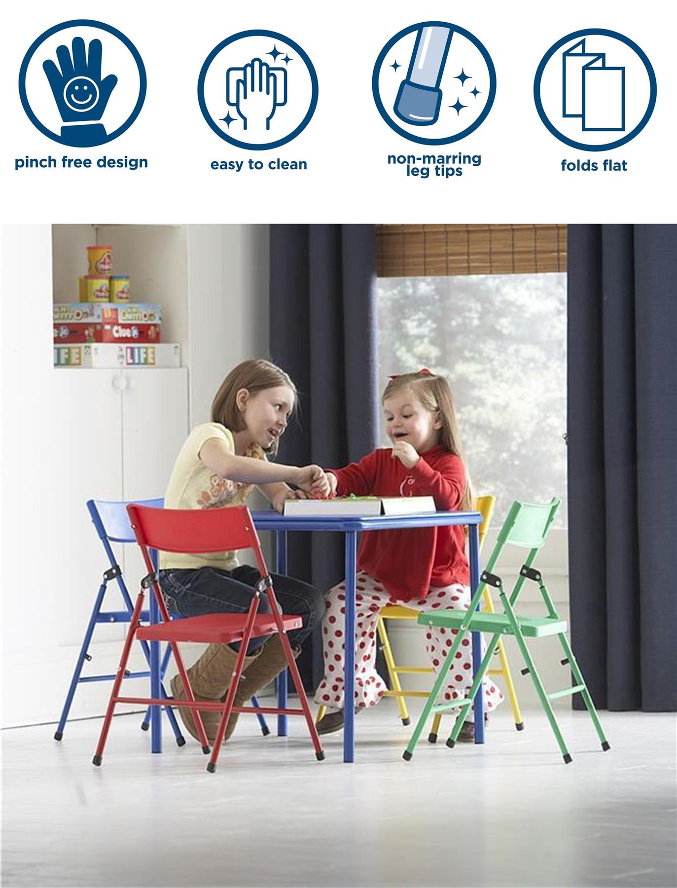Safety first table and chairs top