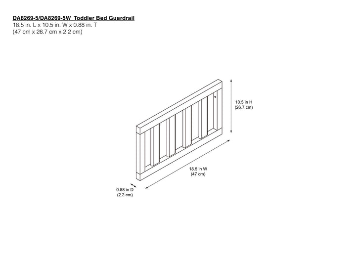 Collins Toddler Guardrail to Convert Crib into a Toddler Bed - White