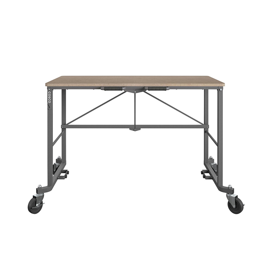 Smartfold Portable Folding Work Desk with 350 lb Weight Capacity  -  Tan