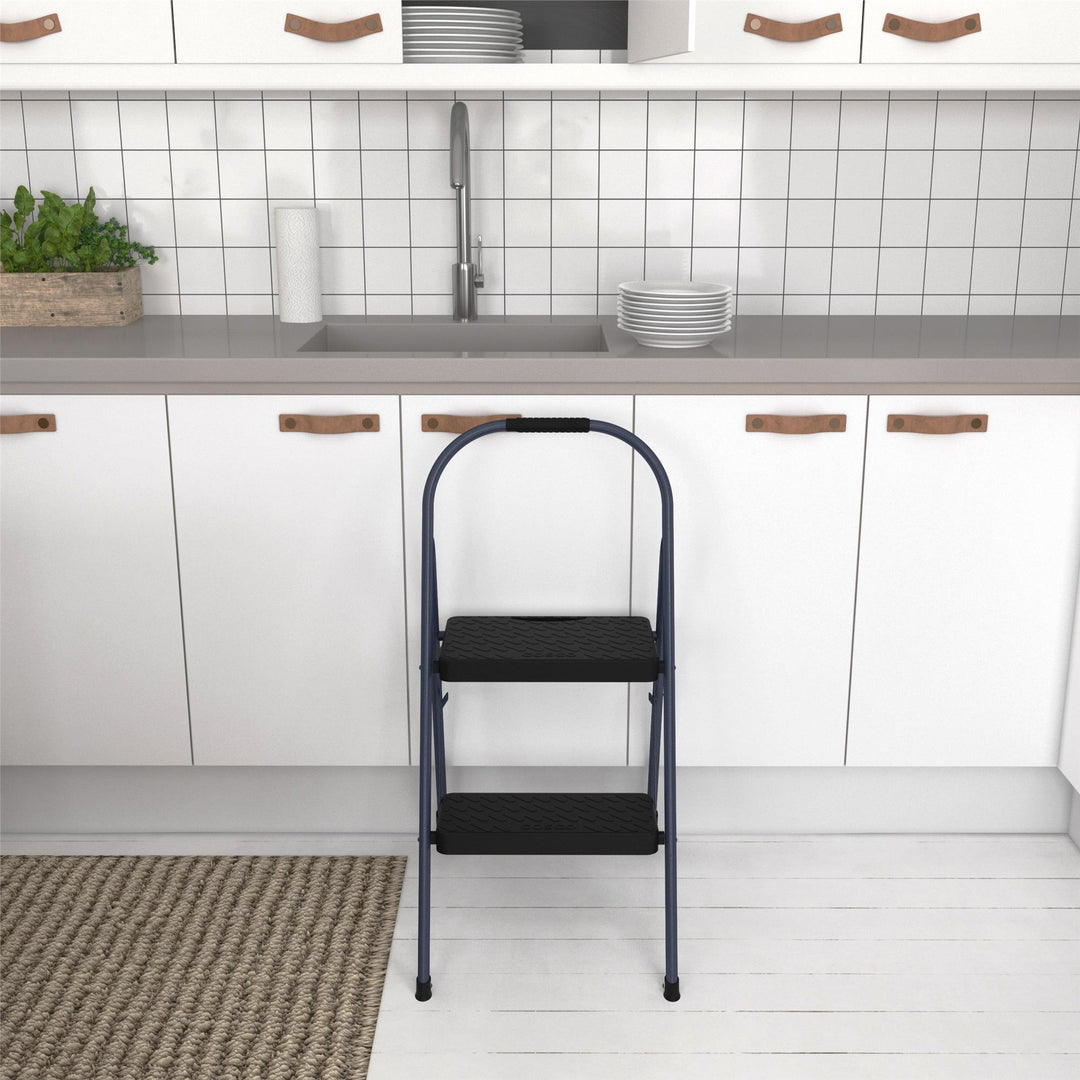 Multi-Step Stool with 225 lb Weight Capacity -  Navy 