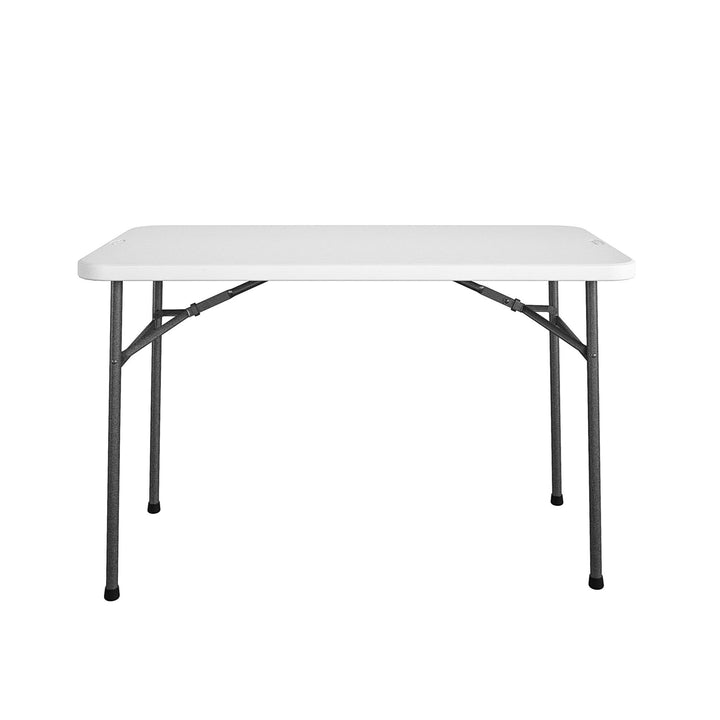 48 Inch Straight Folding Utility Table with 200 lb Weight Capacity - White - 1-Pack