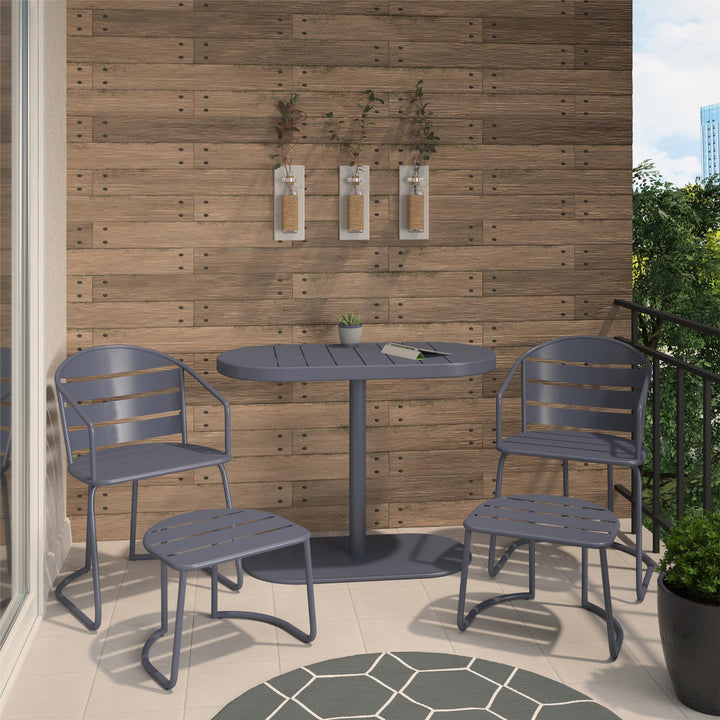 Best 5 piece patio dining sets for small spaces -  Steel Gray