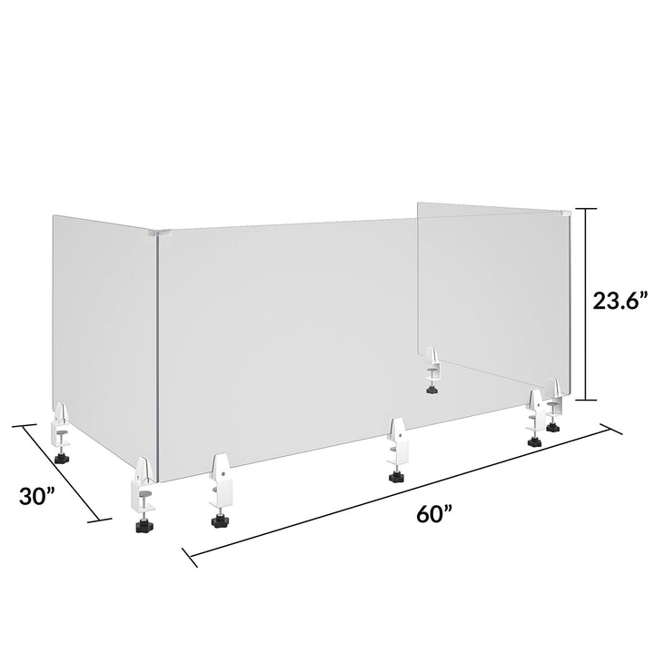 Plexiglass safety barrier 60 inch -  Natural 