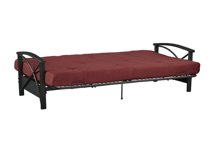 Caden 6 Inch Full Size Poly Filled Futon Mattress - Ruby Red - Full