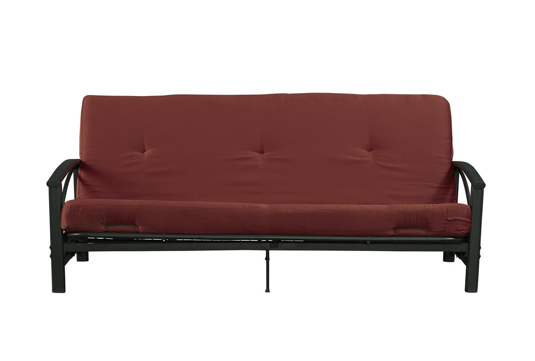 Caden 6 Inch Full Size Poly Filled Futon Mattress - Ruby Red - Full