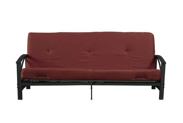 Caden 6 Inch Full Size Poly Filled Futon Mattress - Ruby Red - Full
