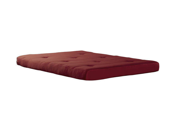 Caden 6 Inch Full Size Poly Filled Futon Mattress - Ruby Red - Full