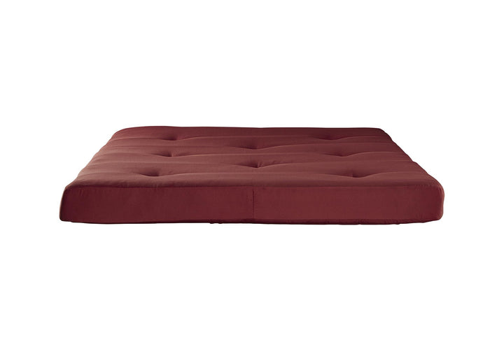 Caden 6 Inch Full Size Poly Filled Futon Mattress - Ruby Red - Full