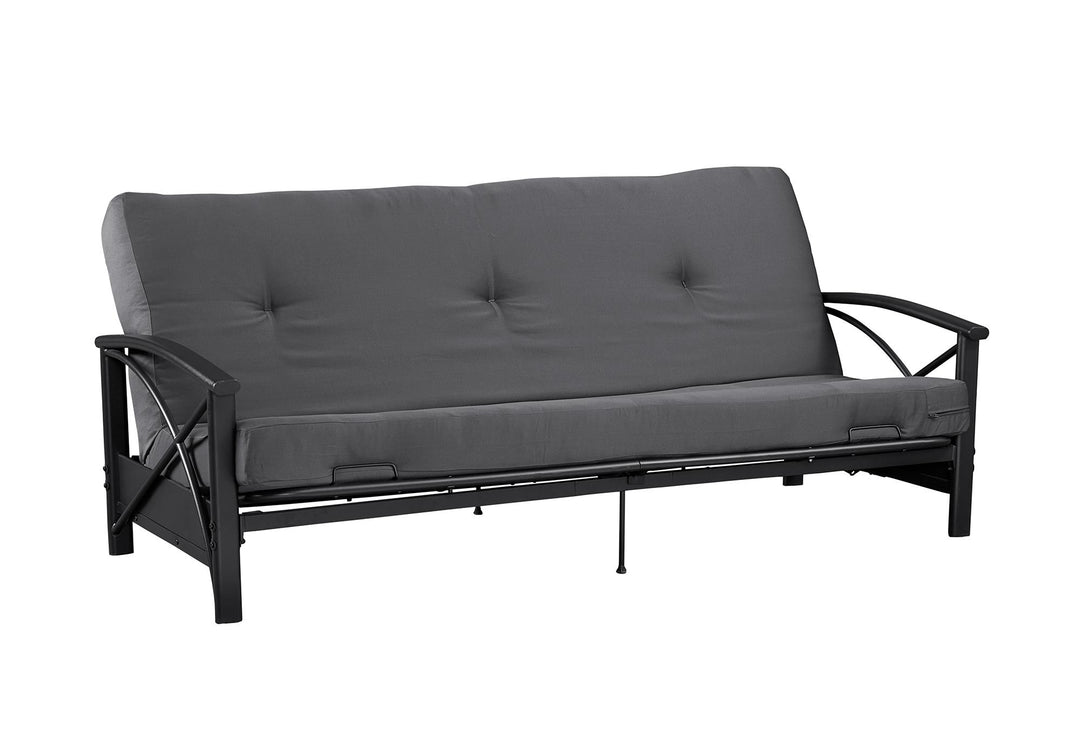 Caden 6 Inch Full Size Poly Filled Futon Mattress - Gray - Full