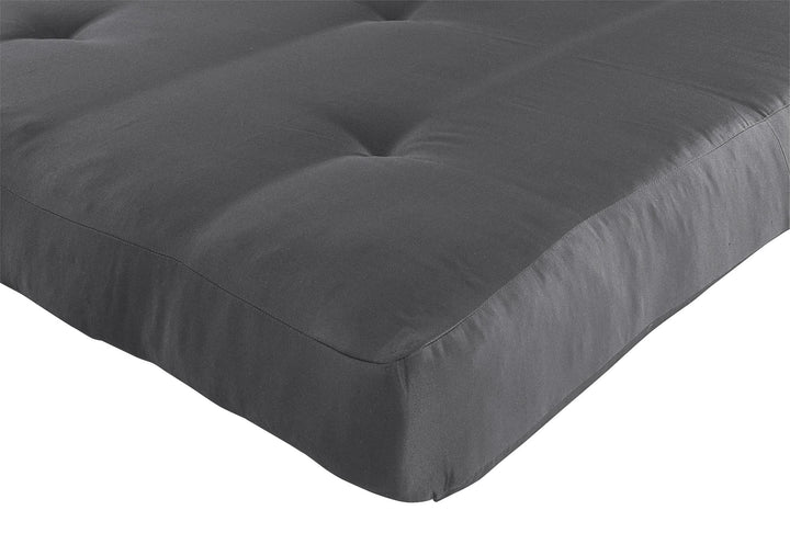 Caden 6 Inch Full Size Poly Filled Futon Mattress - Gray - Full